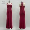 E-commerce Transfronteiriço Amazon 2026 Novo Vestido Longo Feminino Bodycon Elegante Slim Fit Franzido Sexy Sem Costas