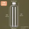 Garrafa transparente de plástico PET de grau alimentício com dispensador em estoque 100ml garrafa vazia espessa garrafa de amostra selada