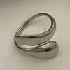 Anillo Irregular con Forma de Gota de Agua de Nicho Transfronterizo de Amazon, Anillo Personalizado con Forma de Media Luna de Comercio Exterior para Mujer, Accesorio Versátil de Moda