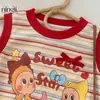 Vestido Chaleco de Estrellas para Niña Ningli Verano Nuevo Estilo Bebé Niña Rayas de Dibujos Animados Casual Elegante Lindo Vestido