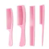 Set de peines para uso doméstico, plástico, resistente a altas temperaturas, peine popular de peluquería, peine de dientes anchos, peine de cola puntiaguda, peine de doble cara con dientes finos y gruesos