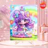Pintura Diamante Princesa Sorvete com Moldura Kit de Material Artesanal DIY Infantil Adesivo Atacado Cristal