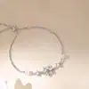 Pulsera de Jazmín para Mujer, Pulsera de Flor Ojo de Gato de Gama Alta Nicho, Diseño de Nicho a la Moda, Pulsera de Circonita Incrustada con Diamantes