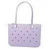 Bolsa de Praia Eva Perfurada em Estoque, Bolsa de Mão Feminina de Grande Capacidade, Bolsa Cesta Organizadora de Cosméticos, Bolsa Transversal