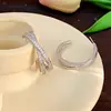 Aretes de Hoja Brillante Estilo Japonés y Coreano Zircón Personalizado Moda Simple Aretes Luz de Hada Lujo Aguja de Plata S925 Aretes de Hoja