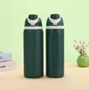 Taza Termo para Bebida Doble de Acero Inoxidable 304 con Tapa Pop-Up y Popote Personalizable, Taza de Fruta con Bolso para Exteriores, Botella de Agua Deportiva