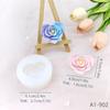 Molde de silicona con forma de flor de rosa para aromaterapia, para velas de yeso, para hornear pasteles de chocolate
