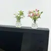 2024 Novo Tendência Fresco Mini Vaso Artificial Ornamento de Carro Decoração de Interior Acessório para Painel de Flores