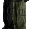2026 Pantalones Casuales de Verano para Hombre Transfronterizos de Color Sólido con Múltiples Bolsillos Elegantes Sueltos de Pierna Recta Ropa de Trabajo Versátiles Pantalones Largos Venta al por Mayor
