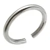 Pulseira Oca Cor de Aço 8mm Anel Circular Aberto de Metal Fivela Pendurada Colar de Anel de Aço DIY Tubo de Aço Estilo Punk Europa e América