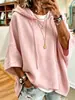 Nueva sudadera con capucha, cordón y manga de tres cuartos, moda europea y americana para mujer 2026, más vendida en el sitio independiente de Amazon, prenda exterior de corte holgado