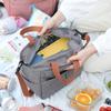 Bolsa para lonchera al por mayor bolsa para almuerzo de mano para mujer para mejorar el valor de bolsa para almuerzo impermeable bolsa aislante de papel de aluminio para el trabajo con bolsa para arroz