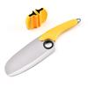 Cuchillo de cocina de acero inoxidable con afilador, juego de cuchillos multiusos para regalo, cuchillo de cocina para el hogar, cuchillo para rebanar