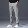 Calça Casual de Alta Qualidade Hong Kong Masculina Solta de Perna Reta Calças Masculinas 2026 Primavera Outono Novo Estilo Coreano Elástica de Alta Qualidade Longa