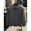 Nova Camisa Masculina de Veludo Cotelê Outono 2026, Confortável Casual Elegante Business, Camisa de Manga Longa Estampada, Tendência