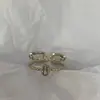 Anillo de Encaje Dorado Retro para Café para Mujer Diseño de Nicho Sensación de Alta Gama Lujo Ligero Exquisito Abierto Ajustable No se Desvanece Anillo para Dedo Índice