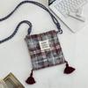 53234 Bolso Móvil con Flecos Nicho Primavera y Verano Nuevo Bolso Pequeño Bandolera de Hombro Bolso para Caminar de Abanico Bolso Retro Prellis