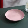 Plato Vajilla Hogar Paja de Trigo Estilo Europeo Redondo Plato Grande Nuevo Plástico Anticaída Redondo Venta al por Mayor