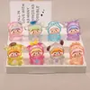 Muñeca de Dibujos Animados con Cabeza Inclinada Llavero de Pegamento de Crema DIY Materiales para Coleta Imanes para Refrigerador Accesorios de Resina Venta al por Mayor Caja Sorpresa