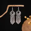 Pendientes Geométricos de Flor Europeos y Americanos Transfronterizos para Mujer, Estilo Étnico Retro, Temperamento Artístico, Pendientes de Borla Personalizados, Venta al por Mayor de Joyería