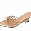 Sandalias de tacón de aguja Chuyuji estilo coreano con pedrería y punta fina, sin cierres, para mujer, modelo nuevo 2026, de moda, versátiles, cómodas, para exteriores