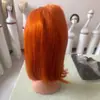 Peluca Bobo Color Degradado 13*4 Frontal de Encaje Peluca de Cabello para Mujer Peluca de Cabello Humano Corto Peluca de Cabello Humano