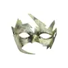 Máscara de Medio Rostro de Plástico con Textura Metálica Retro Fiesta de Disfraces Transfronteriza Halloween de Alto Valor Máscara para Ojos