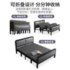 Cama Dobrável Cama de Casal 1,5m Doméstica Simples Reforçada Cama de Solteiro Dormitório de Adultos Aluguel Portátil Placa Dura Cama de Ferro