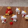 Micropaisaje decorativo con forma de gato de la suerte, artesanía de resina, consola central de coche, decoración del hogar, regalo al por mayor