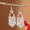 Pendientes de Pavo Real para Minorías Étnicas, Regalos Retro de Plata Miao Estilo Étnico, Accesorios de Pendientes Vintage de Imitación Plata