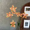 Flores artificiais de clematis com 6 cabeças para decoração de casamento, adereços para fotografia ao ar livre, arranjos florais de arco e flores decorativas