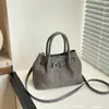 Bolsa Saco Estilo Simples Retrô, Bolsa Casual da Moda, Novo Estilo Primavera 2026, Bolsa de Ombro Transversal Feminina Texturizada