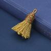 Mini Borlas com Pontas de Borla, Borlas Curtas e Grossas em Fio de Algodão Estilo Xizang, Borlas Coloridas de Fio de Algodão Tecidas à Mão para DIY, Produto Acabado
