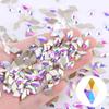Venda Quente Transfronteiriça AB Cor Em Forma De Diamante Em Forma De Diamante Olho De Cavalo Gotas De Água Fundo Plano Broca De Unhas Broca Mista Nail Art Jóias