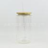 Resistencia negocio nueva lata de Coca-Cola de 16 oz vaso de sublimación esmerilado vidrio de alto borosilicato vaso Mason al por mayor