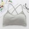 Comercio Exterior Transfronterizo Popular Empuje Hacia Arriba Correas Cruzadas Dobles Francesas Espalda Hermosa Tubo Envuelto en el Pecho Top Chaleco Deportivo sin Espalda Ropa Interior para Mujer