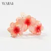 Pinza para el Cabello Wjia Estilo Nuevo Flor de Plumeria, Color Fresco Degradado, Pinza de Tiburón para Mujer, Pasador para la Parte Trasera de la Cabeza, Accesorio para el Cabello, Tocado