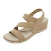 (Agotado, No se resurtirá) Q316-3 Estilo Europeo y Americano 2026 Sandalias de Playa Casuales Elásticas Simples de Cuña para Mujer
