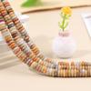 6*2mm Cuentas Espaciadoras de Ábaco de Jade de Cristal Natural Cuentas Sueltas DIY Pulsera Collar Espaciador Accesorios de Joyería Venta al por Mayor