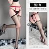 Amor noche sexy sexy seda negra tentación pasión caliente entrepierna libre tirantes medias ropa interior sexy mujer 3051