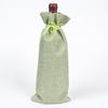 Set de Bolsa de Lino para Vino Lista para Usar Bolsa de Lino para Botella de Vino con Cordón Bolsa de Lino con Cordón para Embalaje de Vino