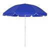 Sombrilla de Playa de 2m Azul y Blanco Plegable Protector Solar Portátil para Exteriores Sombrilla de Pesca Camping Publicidad Sombrilla Grande para Puestos Callejeros