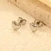 Pendientes con Forma de Corazón de Venta Caliente Transfronterizos, Pendientes Dulces con Forma de Corazón Estilo Ins, Pendientes Brillantes Chapados en Oro de 18 Quilates, Pendientes de Acero Inoxidable