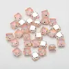 Rhinestone quadrado de 8MM cor mocha AB acessórios para joias diy vidro costura à mão garra furada cocar sapatos de casamento costura de roupas