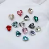 Dongzhou Pêssego Coração Arte de Unha Diamante Ponta Inferior Diamante de Vidro Brincos Colar Acessórios de Joia Explosão de Amor Diamante de Unha Atacado