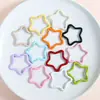 Hebilla de Resorte de Estrella de Cinco Puntas Pintada de Metal Colorida Accesorios para Joyería Llavero DIY Hecho a Mano Anillo de Conexión Colgante Venta al por Mayor