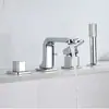 Grifo para Lavabo Juego de Cuatro Piezas Juego de Tres Piezas Tres Agujeros Cuatro Agujeros Grifo Separado para Lavabo Montado en Pared Extraíble Accesorios