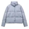 Chaqueta Corta de Plumas Color Leche Reductora de Edad 2025 Nuevo Estilo Coreano para Mujer, Pluma de Pato Blanca, Abrigo Azul Moda Petite