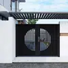 Puerta de Patio Exterior de Acero Inoxidable, Puerta Principal de Casa Rural Autoconstruida, Puerta de Patio de Aleación de Aluminio, Puerta de Hierro Exterior, Puerta de Jardín de Villa
