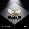 Broche de Zirconia de Alta Gama con Pedrería, Exquisito Pin de Solapa Corsage de Pedrería, Pin para Traje, Pin de Seguridad Antiexposición de Lujo Ligero